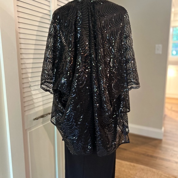 Ralph Lauren black formal dress sz 4 with sequined jacket by Cejon. - Picture 11 of 11